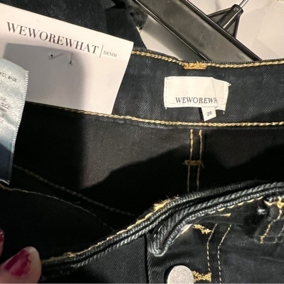 We Wore What Womens Dark Blue Button Fly Stretch Danielle Jeans womens - Picture 11 of 13